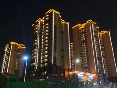 瀾悅樓體亮化工程順利完工，安州城市夜景再升級